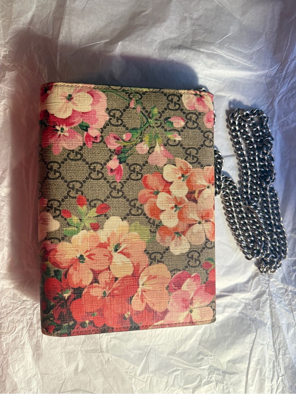 Like-New GUCCI Dionysus GG Blooms Wallet On Chain Bag - Picture 5 of 16
